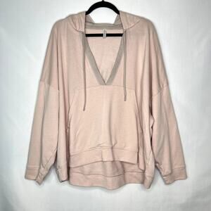 Fabletics Rosanna Hoodie Oversized Sweatshirt Almond Pink Size 3XL